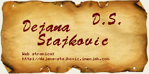 Dejana Stajković vizit kartica